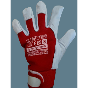 R  rękawice    kozia skórka  8 rzep Technik